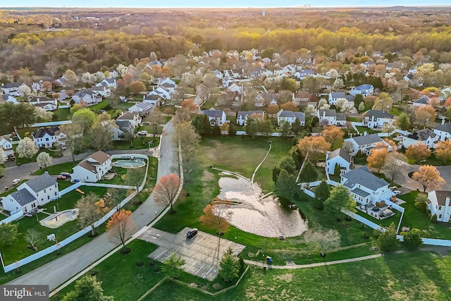 bird's eye view with a residential view