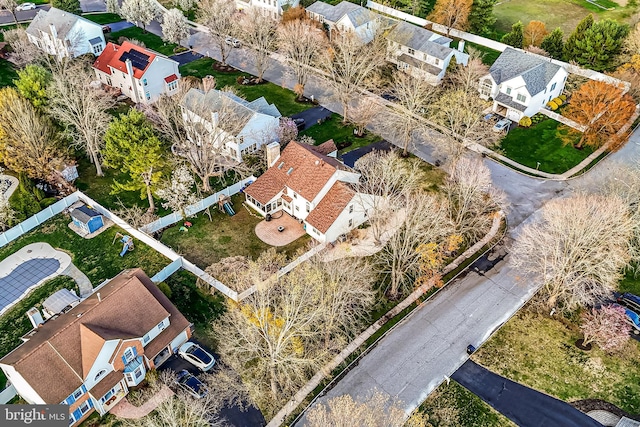 birds eye view of property featuring a residential view