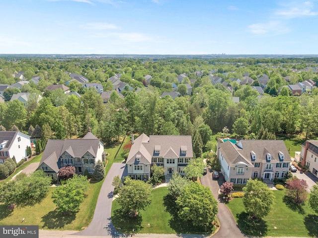 bird's eye view featuring a residential view