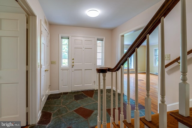 1428 Center Rd, Lancaster, PA 17603 - foyer with stairway and baseboards