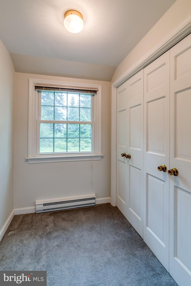 1428 Center Rd, Lancaster, PA 17603 - unfurnished bedroom featuring a baseboard radiator, carpet, and baseboards