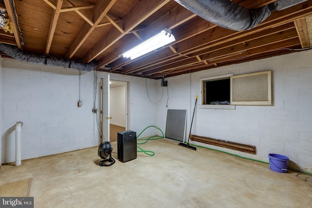 1428 Center Rd, Lancaster, PA 17603 - unfinished below grade area with concrete block wall