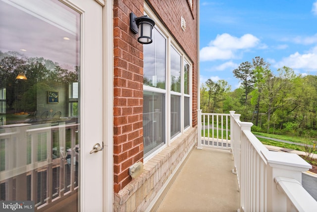 view of balcony