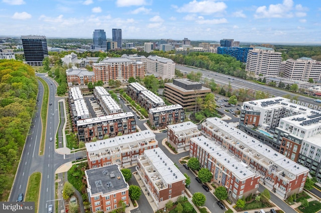 bird's eye view with a view of city