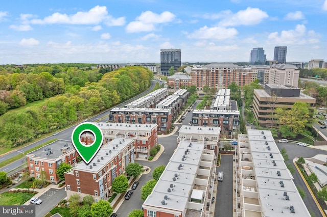 aerial view with a view of city