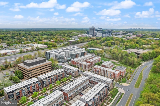 aerial view featuring a city view