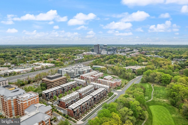 bird's eye view with a view of city