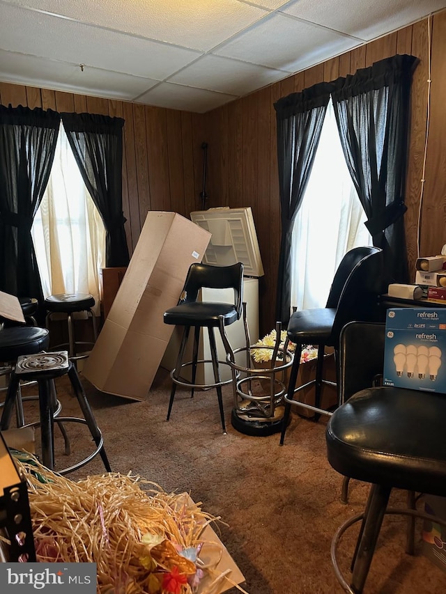 6573 Raystown Rd, Hopewell, PA 16650 - interior space with wooden walls and carpet flooring