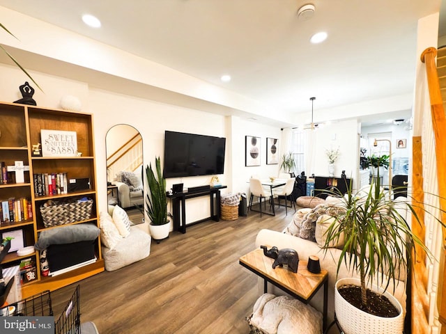 2030 4th St NW, Washington, DC 20001 - living room with recessed lighting and wood finished floors