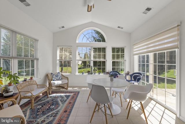sunroom / solarium featuring visible vents