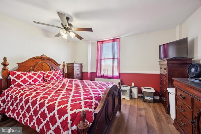 6100 Henry Ave Unit 7D, Philadelphia, PA 19128 - bedroom featuring wood finished floors and a ceiling fan
