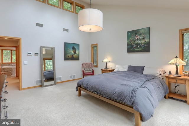 1023 Fairdell Dr, Hummelstown, PA 17036 - bedroom with carpet floors, a towering ceiling, and baseboards
