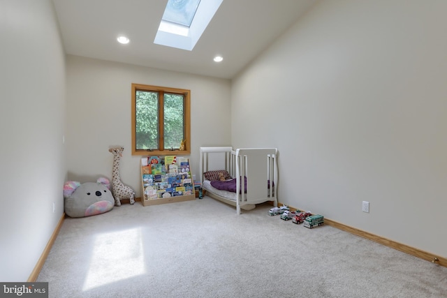 1023 Fairdell Dr, Hummelstown, PA 17036 - unfurnished bedroom featuring a skylight, carpet flooring, baseboards, and recessed lighting