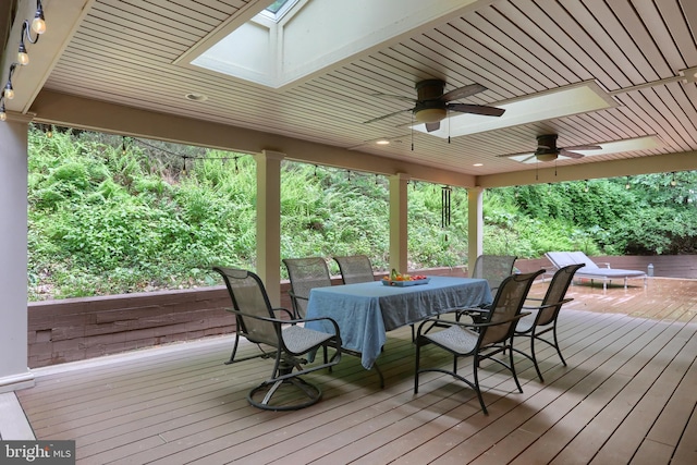 1023 Fairdell Dr, Hummelstown, PA 17036 - wooden deck with ceiling fan and outdoor dining area