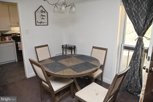 885 N York Rd Unit 12C, Warminster, PA 18974 - dining room with baseboards, dark wood-style floors, and visible vents