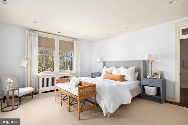 3712 Bradley Ln, Chevy Chase, MD 20815 - bedroom featuring radiator and recessed lighting