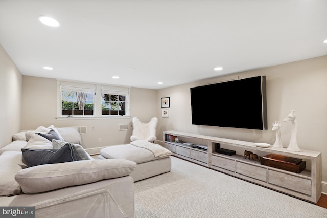 3712 Bradley Ln, Chevy Chase, MD 20815 - living area featuring recessed lighting, baseboards, and wood finished floors