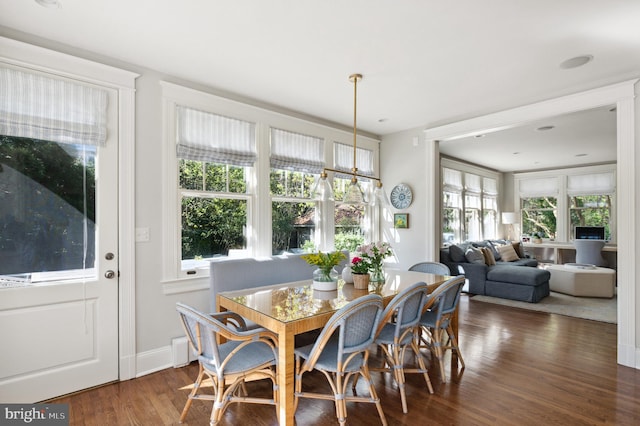 3712 Bradley Ln, Chevy Chase, MD 20815 - dining area featuring wood finished floors and healthy amount of natural light