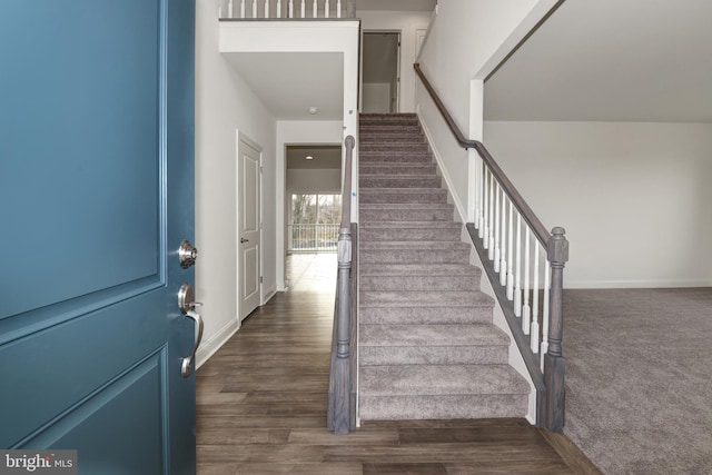 400 Rederick Ln Unit 2Oxford, Middletown, DE 19709 - staircase with wood finished floors and baseboards