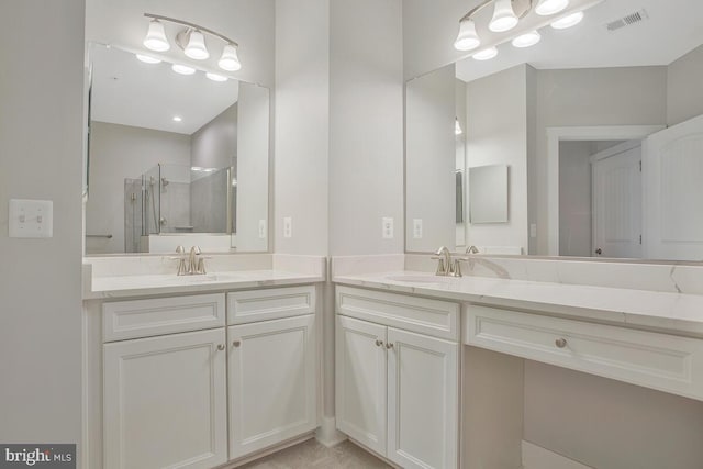 170 Harrier Way Unit 11, Chester, MD 21619 - full bath with vanity, visible vents, and a stall shower