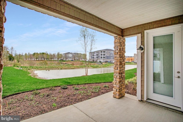 170 Harrier Way Unit 11, Chester, MD 21619 - view of patio with a water view