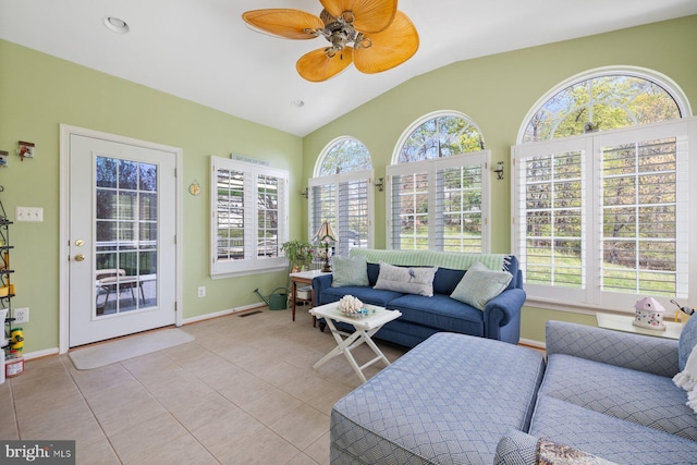 sunroom featuring visible vents