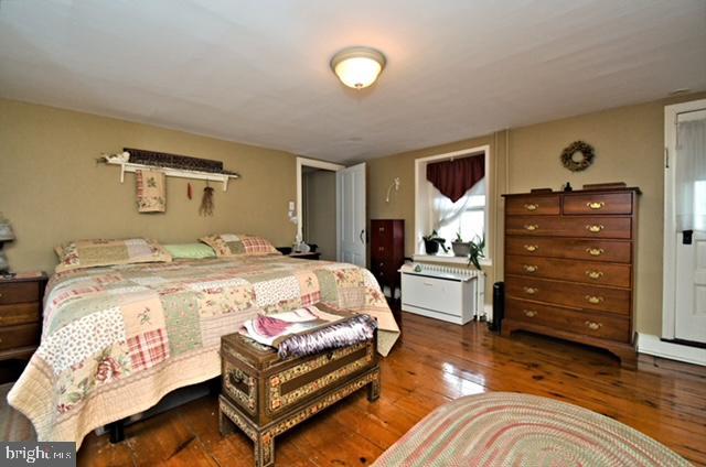 bedroom featuring wood-type flooring