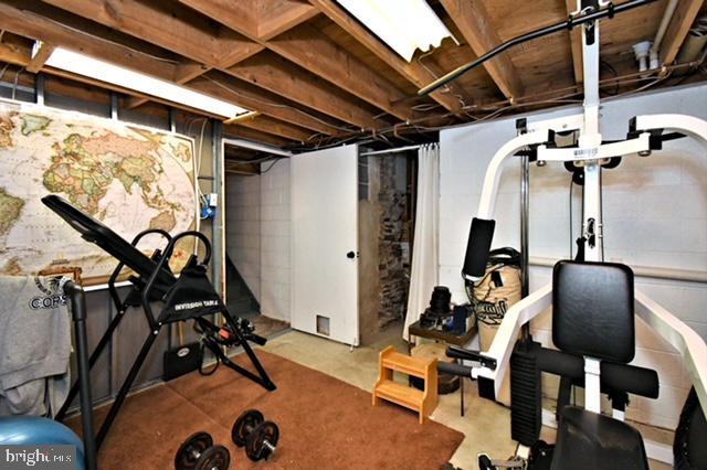 view of exercise area