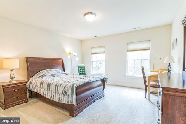41430 Whimsical Ct, Leonardtown, MD 20650 - bedroom featuring baseboards, visible vents, and light colored carpet
