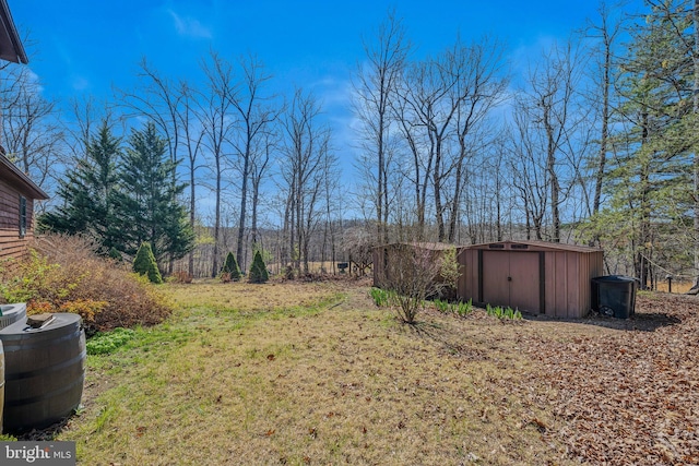 384 Meandering Ln, Hedgesville, WV 25427 - view of yard with an outbuilding and a storage unit