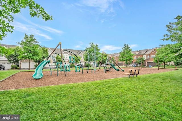 42482 Benfold Sq, Ashburn, VA 20148 - community play area with a lawn and a residential view