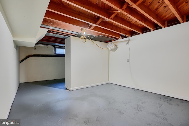 1122 Bellemore Rd, Baltimore, MD 21210 - below grade area featuring baseboards
