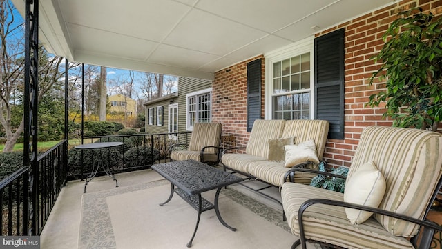 view of patio / terrace featuring covered porch