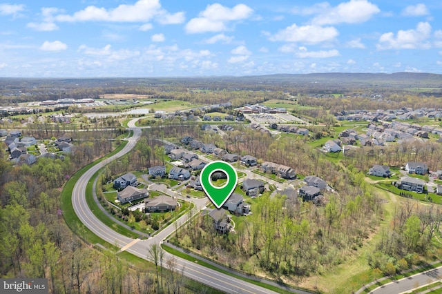 aerial view featuring a residential view