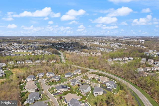 aerial view featuring a residential view