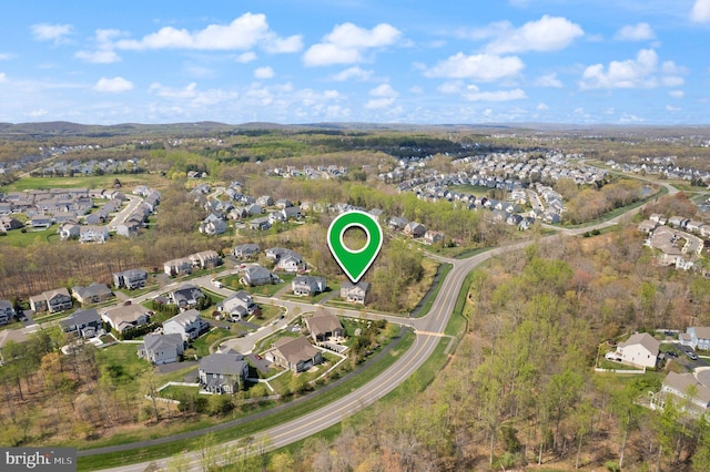bird's eye view featuring a residential view