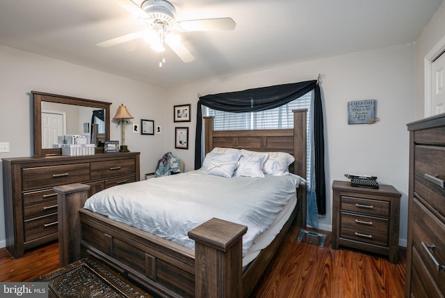 129 Prince Georges Dr, Dagsboro, DE 19939 - bedroom featuring a ceiling fan and dark wood finished floors