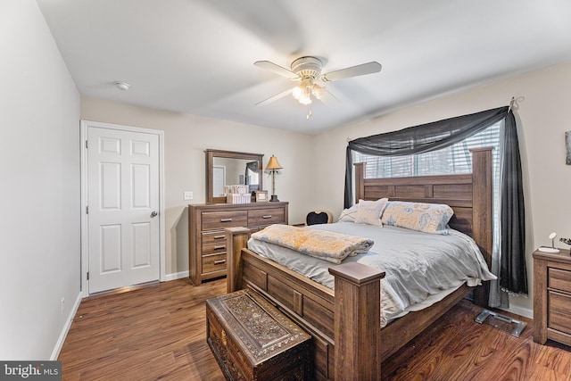 129 Prince Georges Dr, Dagsboro, DE 19939 - bedroom with baseboards, a ceiling fan, and wood finished floors