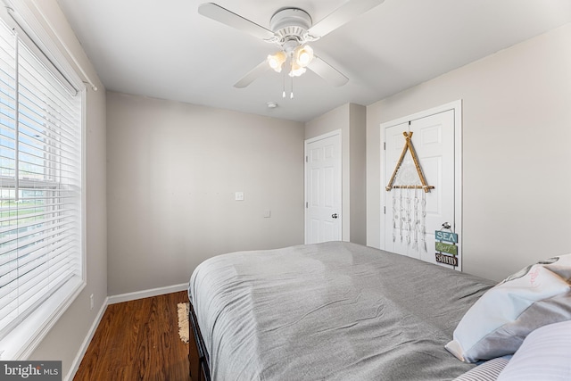 129 Prince Georges Dr, Dagsboro, DE 19939 - bedroom featuring wood finished floors, baseboards, and ceiling fan