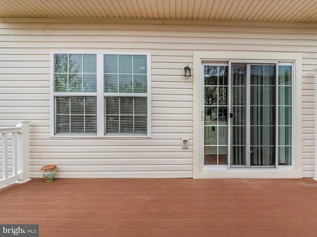 exterior space with a wooden deck