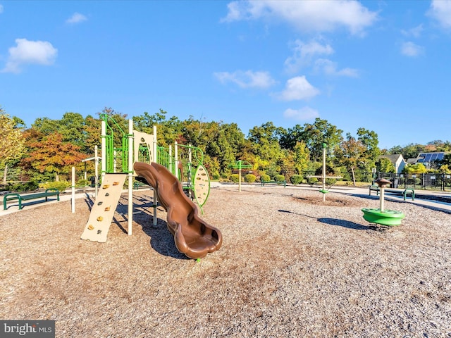 view of community jungle gym