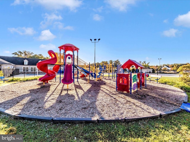 community playground with fence