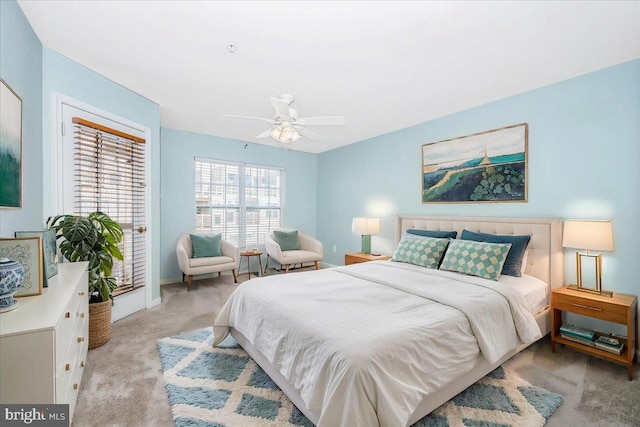 1806 Monocacy View Cir Unit 41A, Frederick, MD 21701 - bedroom featuring ceiling fan, light carpet, and baseboards