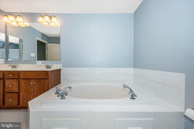 1806 Monocacy View Cir Unit 41A, Frederick, MD 21701 - full bath featuring a bath, double vanity, a sink, and tile patterned floors