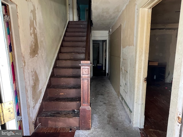 view of stairway