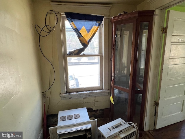 interior space with heating unit