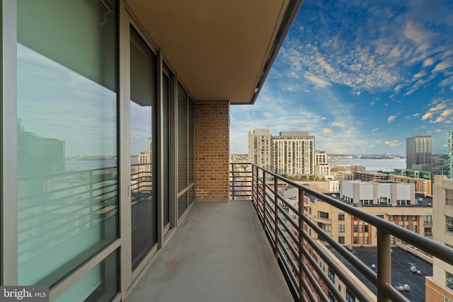 balcony featuring a city view