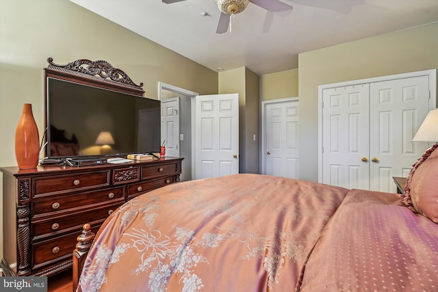 4129 Fountainside Ln Unit 202, Fairfax, VA 22030 - bedroom featuring a closet and ceiling fan
