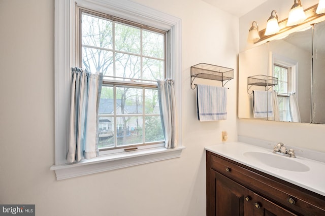 135 Cleremont Dr, Fredericksburg, VA 22405 - bathroom with vanity and a healthy amount of sunlight