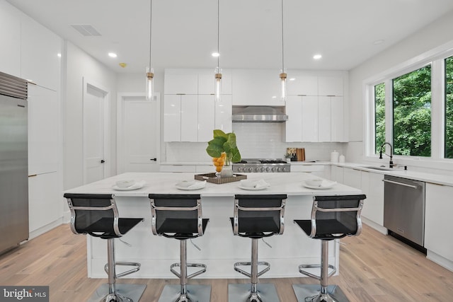 4134 Maple Ave, Fairfax, VA 22032 - kitchen with appliances with stainless steel finishes, modern cabinets, and white cabinets